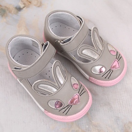 Bailarina niña Kornecki 6480 gris con velcro 5
