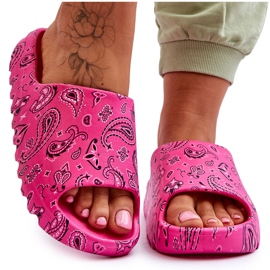 Zapatillas de mujer de moda en una plataforma masiva lorette fucsia rosado 9
