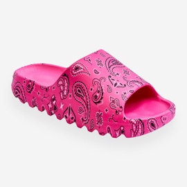 Zapatillas de mujer de moda en una plataforma masiva lorette fucsia rosado 1