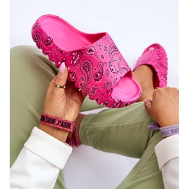 Zapatillas de mujer de moda en una plataforma masiva lorette fucsia rosado 8