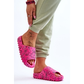 Zapatillas de mujer de moda en una plataforma masiva lorette fucsia rosado 7