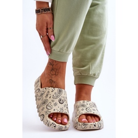 PS1 Zapatillas de mujer de moda en una plataforma masiva beige lorette 3