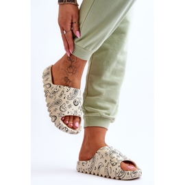 PS1 Zapatillas de mujer de moda en una plataforma masiva beige lorette 7