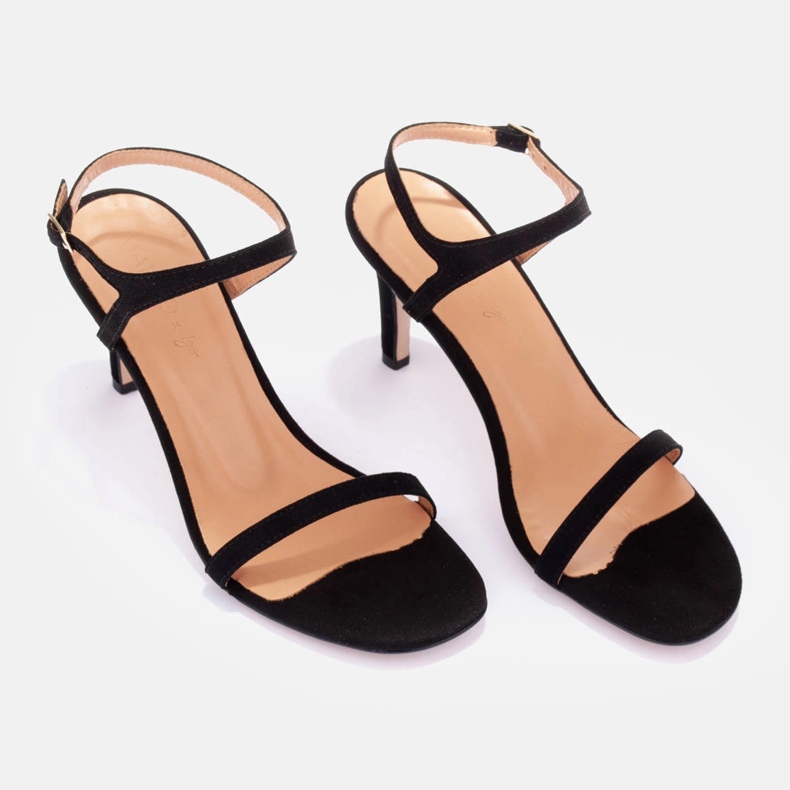 Marco Shoes Sandalias de tacón negro 1