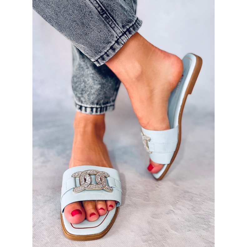 BM Chanclas Mille Blue con circonitas cúbicas azul 1