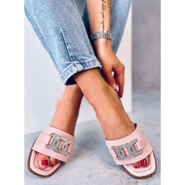 BM Chanclas Mille Pink con circonitas cúbicas rosado 2