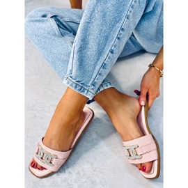 BM Chanclas Mille Pink con circonitas cúbicas rosado 4