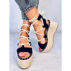 BM Alpargatas negras con cuña Marge negro 1