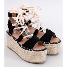 BM Alpargatas negras con cuña Marge negro 5