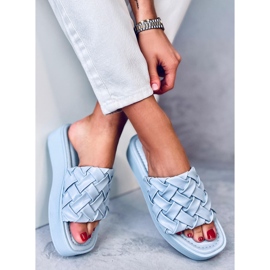 BM Sandalias cuña Inaba Azul 5