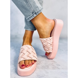 Sandalias Cuña Inaba Rosa rosado 4