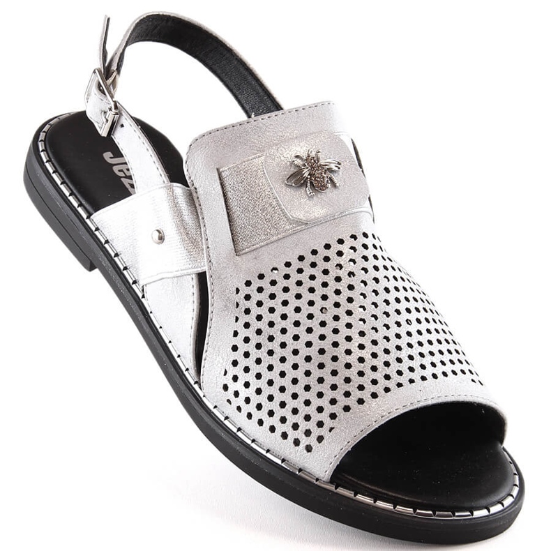 Sandalias planas mujer plata Jezzi MR2266-3 1