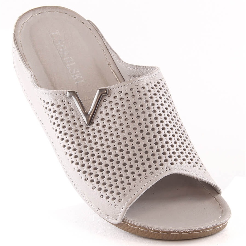 Babucha mujer piel calada beige T.Sokolski L23-356 1
