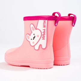 Shelovet botas bajas para niñas con conejo rosa 1