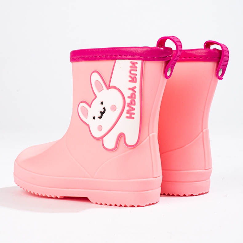 Shelovet botas bajas para niñas con conejo rosado 1