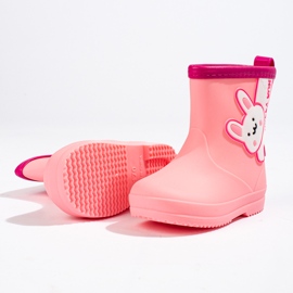 Shelovet botas bajas para niñas con conejo rosado 2