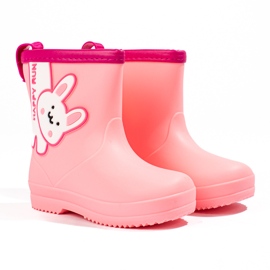 Shelovet botas bajas para niñas con conejo rosado 4