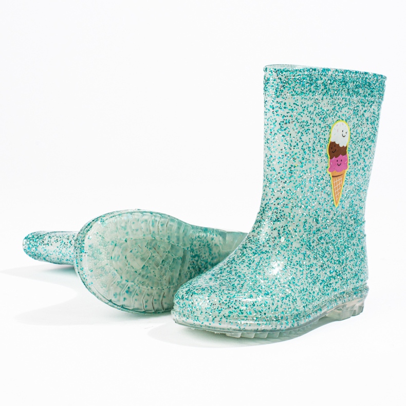 Botas niña alto brillo Shelovet mint verde 1