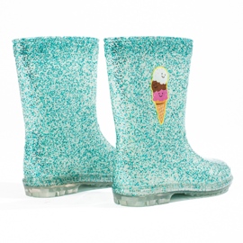 Botas niña alto brillo Shelovet mint verde 4
