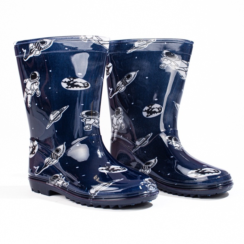 Chanclo de niño alto con estampado Shelovet azul marino 1