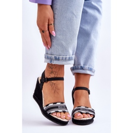 Sandalias Mujer Cuña Cómodas Big Star LL274877 Negro 1
