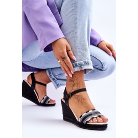 Sandalias Mujer Cuña Cómodas Big Star LL274877 Negro 6
