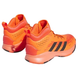 Zapatillas de baloncesto adidas Cross Em Up 5 K Wide Jr HQ8494 naranja naranjas y tintos 4