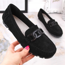 Mocasines mujer planos en piel negra Filippo DP3630 negro 6