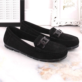Mocasines mujer planos en piel negra Filippo DP3630 negro 7