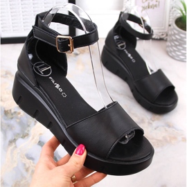 Sandalias mujer en piel negra Filippo DS4455 negro 4