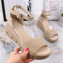 Sandalias piel ante beige para mujer Filippo DS4455 4