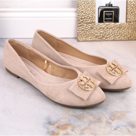 Bailarinas mujer ante beige tacón bajo Potocki BB23004 5