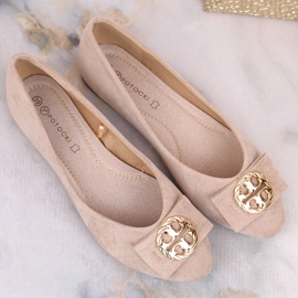 Bailarinas mujer ante beige tacón bajo Potocki BB23004 6