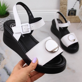 Sandalias cuña mujer en piel blanca Filippo DS4411 blanco 1 Sandalias cuña mujer en piel blanca Filippo DS4411 blanco 1
