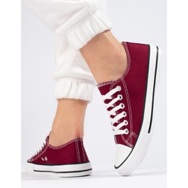 J. Star Zapatillas clásicas burdeos rojo 3