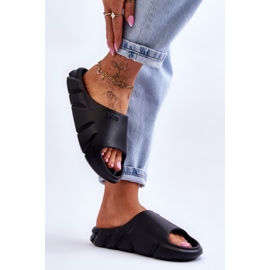 Pantuflas Big Star de espuma ligera para mujer LL274594 Negro 7