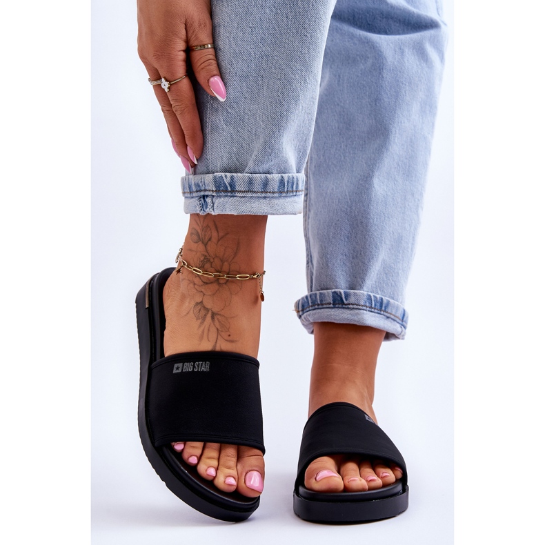 Pantuflas Mujer Plataforma Big Star LL274930 Negro 2