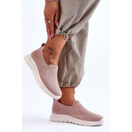 Zapatillas de mujer Adiora rosa sin cordones de tela rosado 5