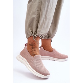 Zapatillas de mujer Adiora rosa sin cordones de tela rosado 3