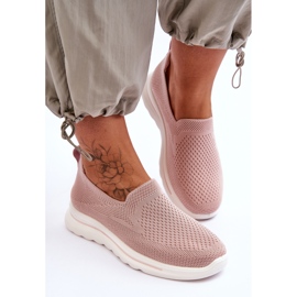 Zapatillas de mujer Adiora rosa sin cordones de tela rosado 4