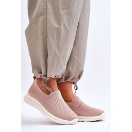 Zapatillas de mujer Adiora rosa sin cordones de tela rosado 7