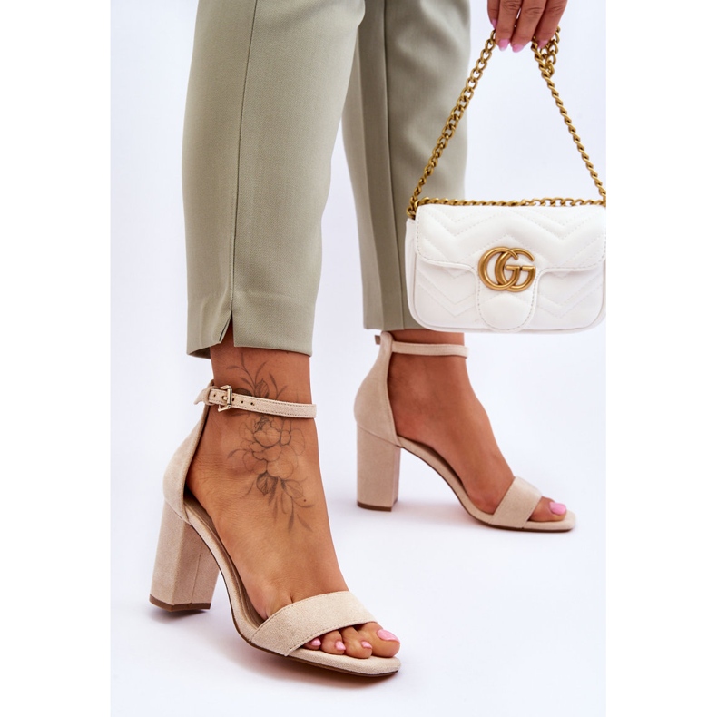 Sandalias Clásicas Mujer Ante Beige Passo 2