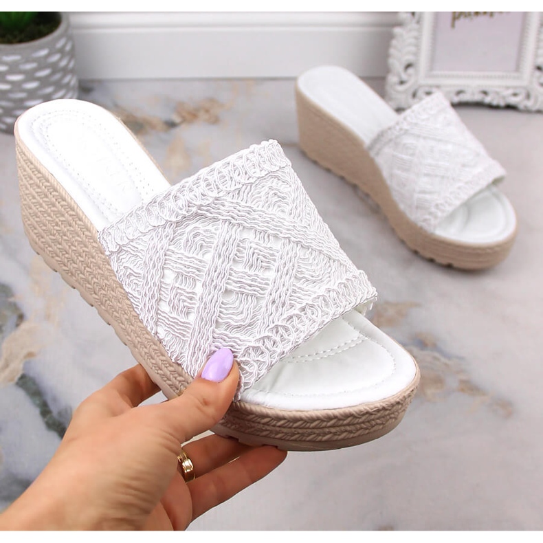 Sandalias mujer cuña blancas Artiker 52C1286 blanco 1