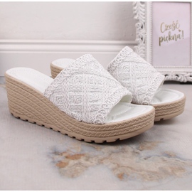 Sandalias mujer cuña blancas Artiker 52C1286 blanco 2