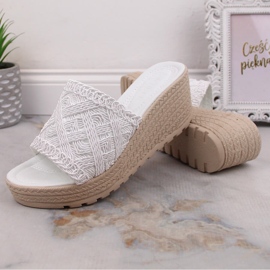 Sandalias mujer cuña blancas Artiker 52C1286 blanco 3