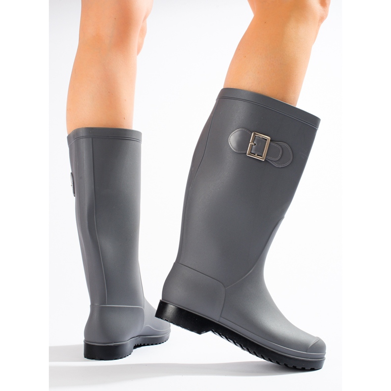 Matt chanclos con hebilla gris 1