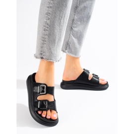 LA.FI Pantuflas Con Hebillas negro 2