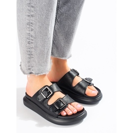 LA.FI Pantuflas Con Hebillas negro 1 LA.FI Pantuflas Con Hebillas negro 1