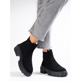 Botines Shelovet Chelsea de mujer en ante negro 2