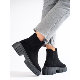 Botines Shelovet Chelsea de mujer en ante negro 3